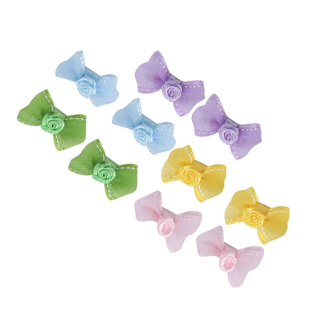 10Pcs/Set Lovely Pets Hair Clips Bowknot Clip Hairpins Cats Dogs Hair Accessories