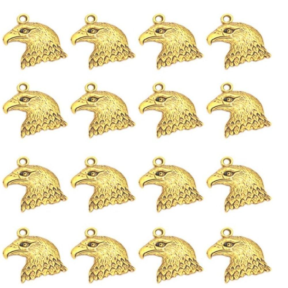 100Pcs Eagle shape Animal Head Charms Alloy DIY Charms Gold Alloy Eagle Head Charms Anklets