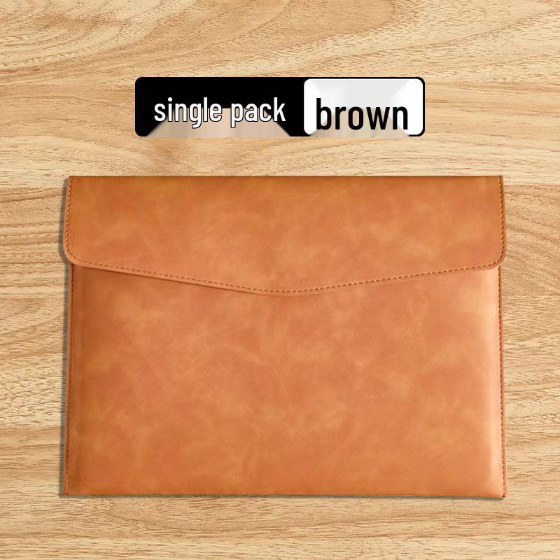 Кожаный портфель для документов формата А4: Минималистичный, Ретро, Водонепроницаемый, Большая вместимость, Однослойная деловая сумка