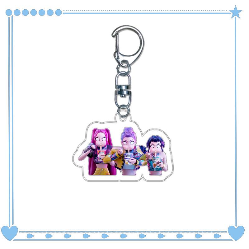 Cartoon Animation Movie Transparent Acrylic Pendant KPOP Girl Group Schoolbag Accessories Exquisite Gift Pendant