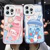 Shockproof Cartoon Painted Pattern Crystal Phone Case Transparent Soft Full Cover Camera Protection Cover for IPhone Samsung Redmi OPPO Realme Vivo