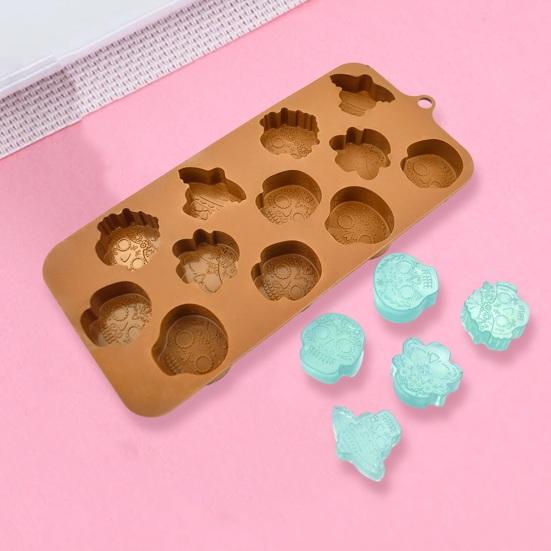 Форма для выпечки десерта Yousheng, пищевая термостойкая силиконовая форма для Хэллоуина, тыквы, призрака, форма для шоколадных конфет, печенья