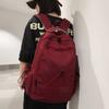 Male Solid Color Backpack Student Schoolbag Large Capacity Female Backpack