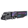 1/32 Semi Container Truck Transport Vehicle Truck Alloy Toy Car Model Sound and Light Children's Toy Collectibles Gift