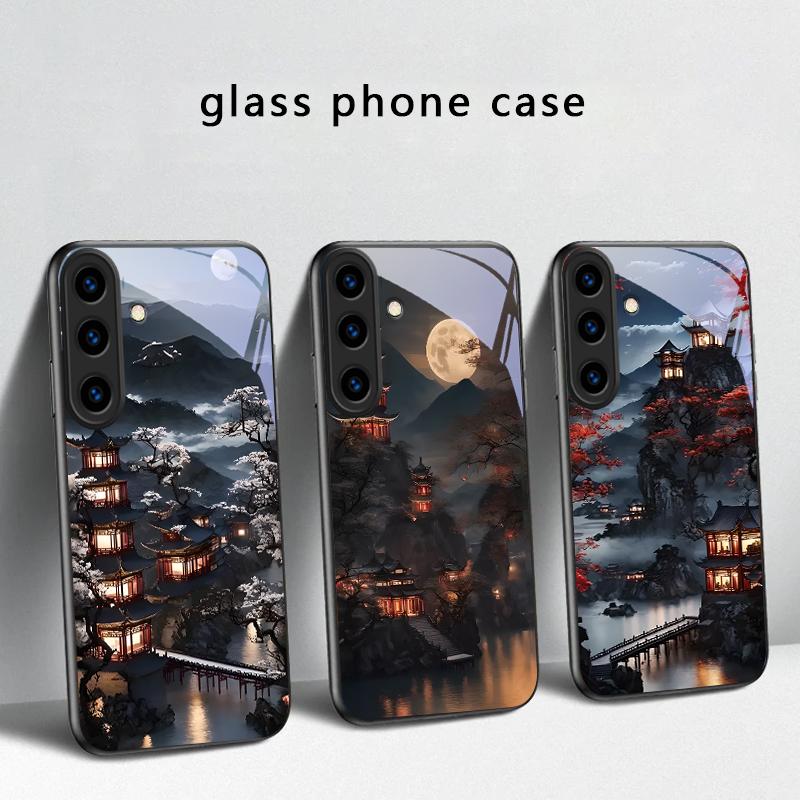 Свет Луны Фея Тропа Для Samsung Galaxy S20 S21 S22 S23 Plus S24 FE S25 Ultra S26 Edge S25+ S20+ S22+ Черный Стеклянный Чехол для Телефона
