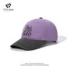 Trendy baseball cap, male and female alphabet embroidery color matching soft top cap, couple sunshade curved brim hat