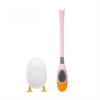 Duck Shape Toilet Bowl Brush with Holder, Silicone and Hard Bristles Toilet Cleaning Brushes, Bathroom Cleaning Bowl Brush Kit