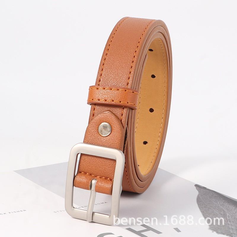 Womens Fashion Belt Matte Black PU Leather Waist Strap Alloy Pin Buckle 105cm Length 2-4cm Width Casual Commute