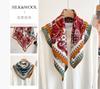 Spring, autumn and winter new high-end silk scarf women's fashion temperament printed shawl double-sided silk scarf