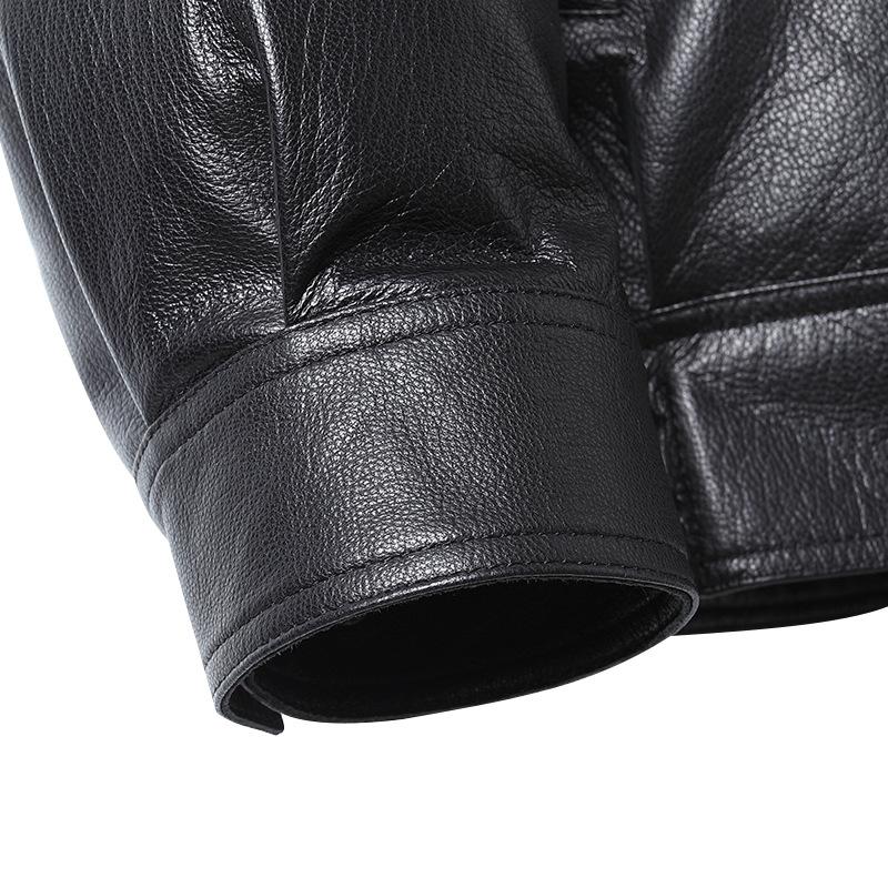 Зимняя мужская и женская дежурная кожаная одежда, одежда для охраны, теплая козья кожа, куртка для секретных служб, Live Face, подкладка из меха кролика