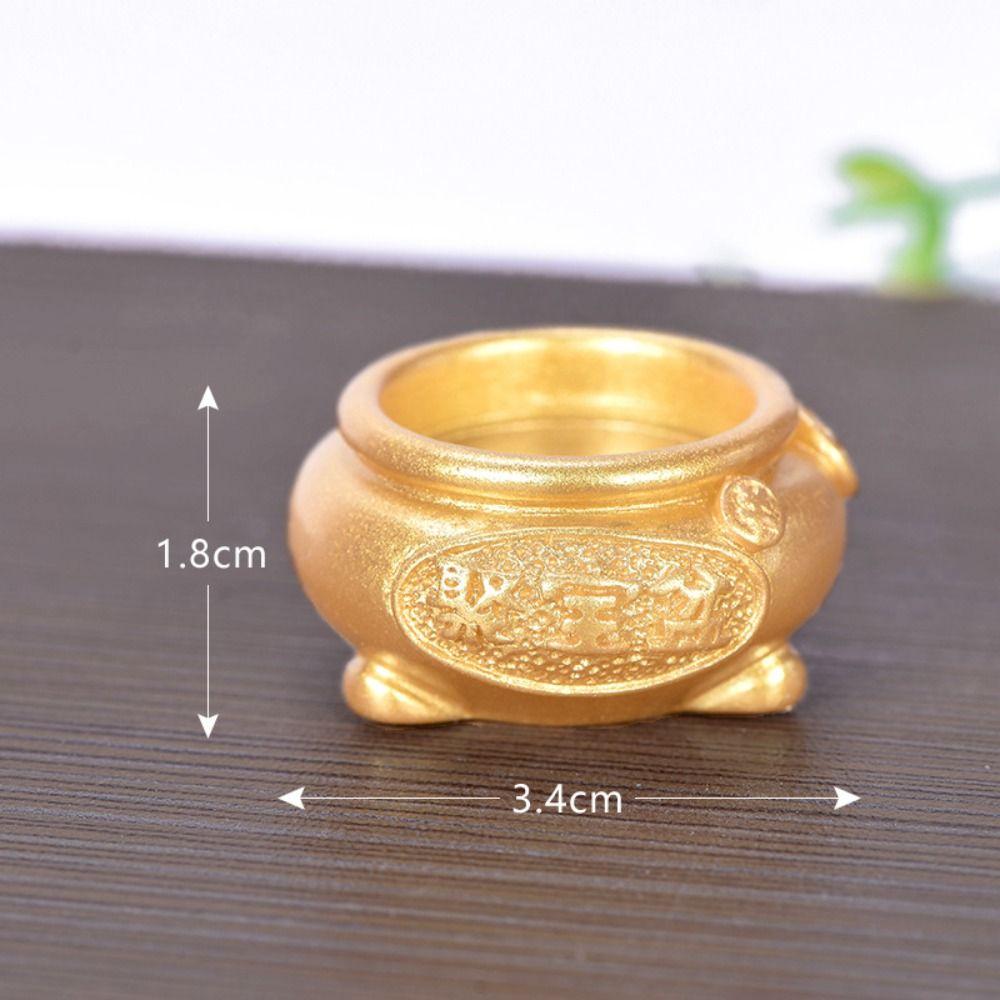 Богатство Прокатывающаяся смола Микропейзаж Благоприятные Украшения Фигурка Фортуна Безделушки Маленькое Украшение