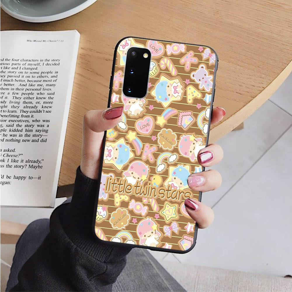 AH49 Little Twin Stars черный чехол для Samsung Note 20 Lite S24 Ultra S23 S22 A05 A06 A11 A71 A15 A16 A13 A24 A25 A33 A52 A53 M55 M35 Sofe Cover