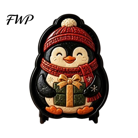 Festive Gingerbread Man Pastry Tools Christmas Mini Pie Mold, 3D Relief Embossed Hand Baking Holiday Pressed Dough Stamps Reusable DIY Press Mold for