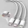 1.2m/3 in 1 USB charging cable USB cable For Iphone 14-8 series Samsung Huawei Xiaomi Multi Port Multiple
