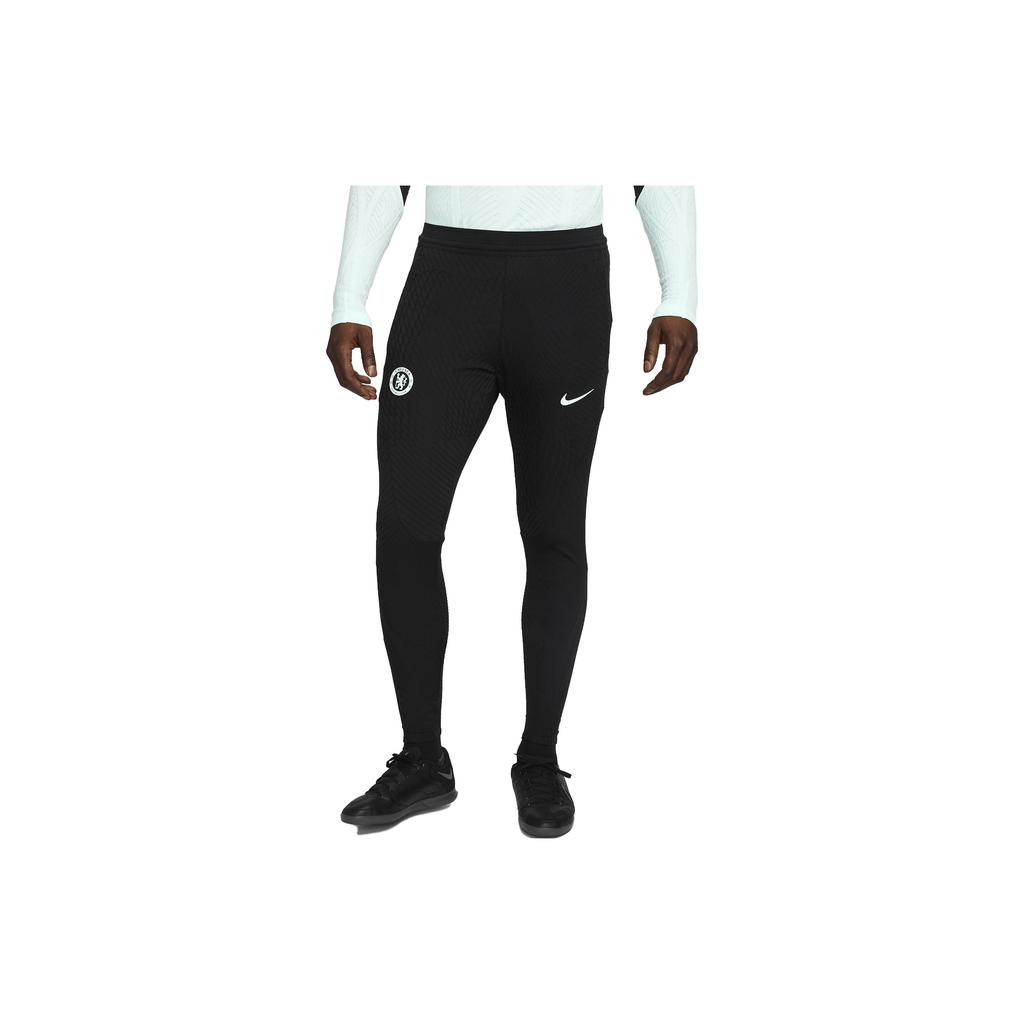 Nike Челси. Мужские вязаные спортивные штаны Strike Elite Третьи Черные DZ0755-010