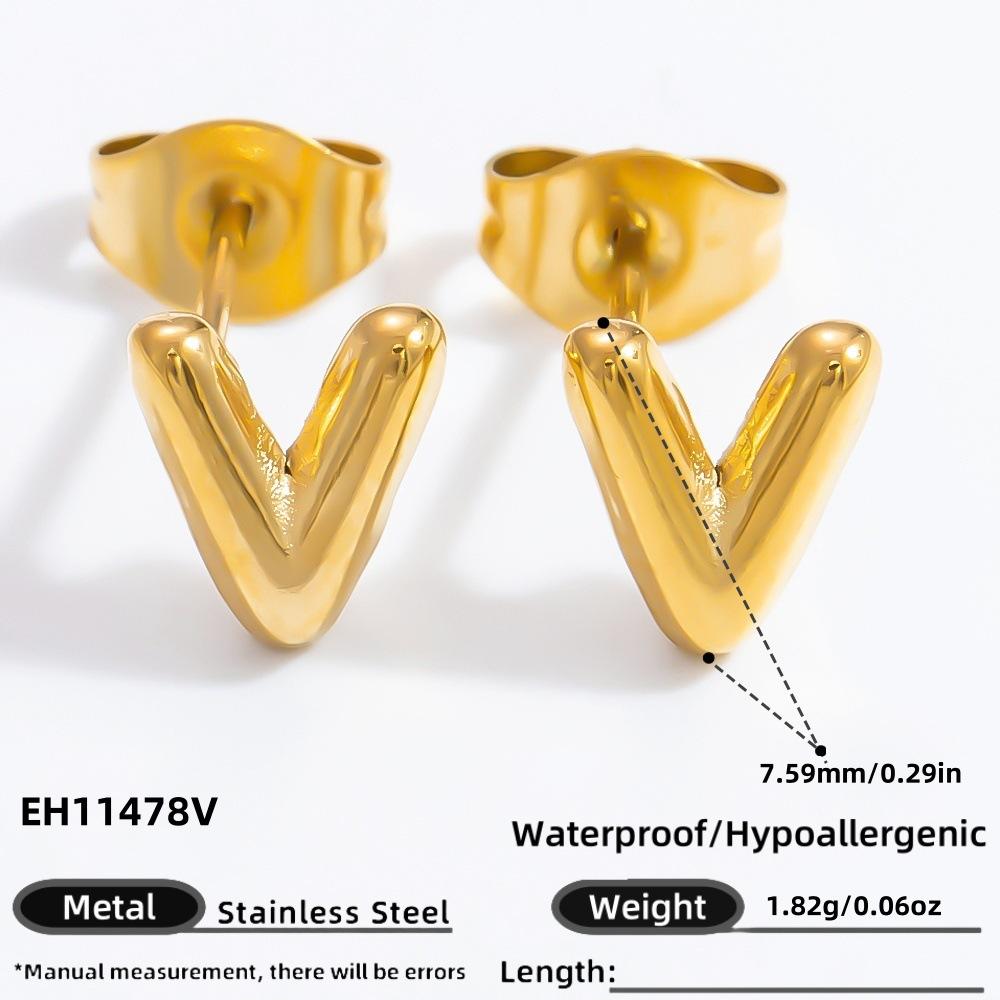 Earrings Electroplated 18k Gold Earrings, Light Luxury, Non-fading, High-end Women's Autumn and Winter Earrings and Studs