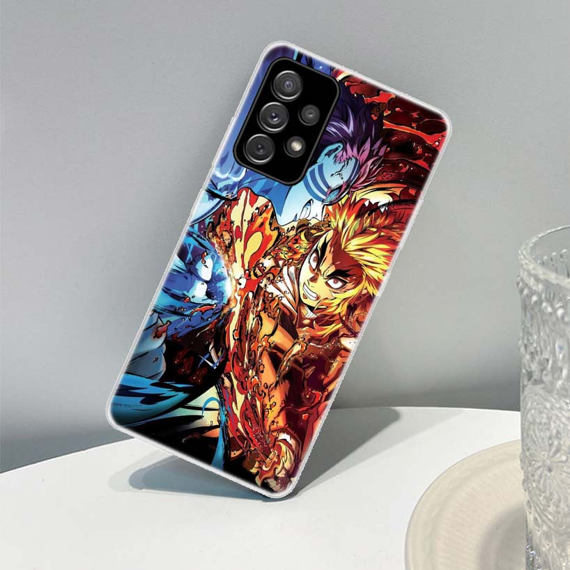Чехол для телефона Demon Slayer Rengoku Kyoujurou для Samsung Galaxy A72 A71 A52 A51 A42 A32 A22 A21S A12 M12 M21 M30 M31S M51
