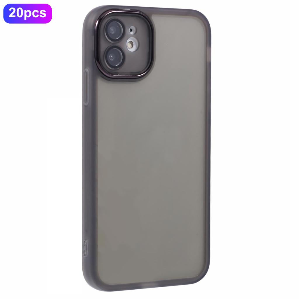 Bulk Purchasing 20Pcs For iPhone 12 Case Electroplated Camera Frame TPU Phone Cover Precise Cutouts