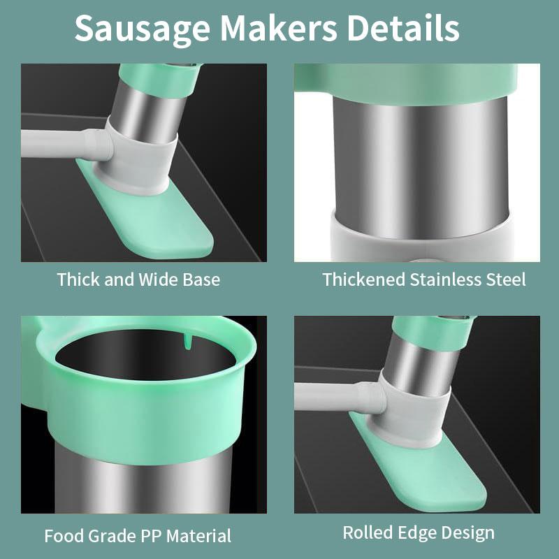 Машина для наполнения колбас с 4 трубками для наполнения мясом, инструмент для наполнения колбас, ручная вертикальная машина для наполнения колбас, набор инструментов для домашнего хозяйства