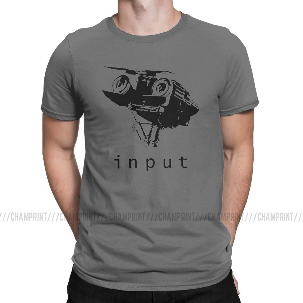 Casual Input TShirt Men Crew Neck T Shirts Short Circuit Johnny 5 80s Retro Robot Movies Short Sleeve Tee Shirt Graphic Tops