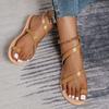 Модные сандалии-стринги Летние женские шлепанцы Плетение Повседневная пляжная обувь на плоской подошве Римские женские сандалии Низкий каблук Шлепанцы Sandalias Mujer 2025