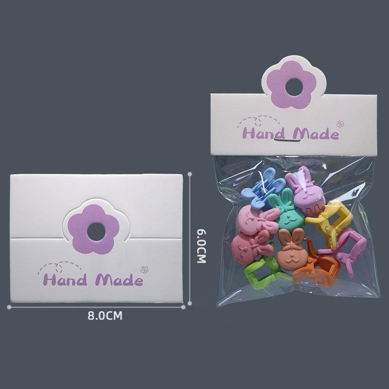 100Pcs/Lot Foldable Packaging Paper Cards Colorful Flowers Cards For Handmade Jewelry Retail Hang Tag Flowers Display Cardboard