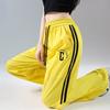 2025 Summer Side Stripe Elastic Waist Letter Printed Drawstring Design American Sports Casual Pants Thin