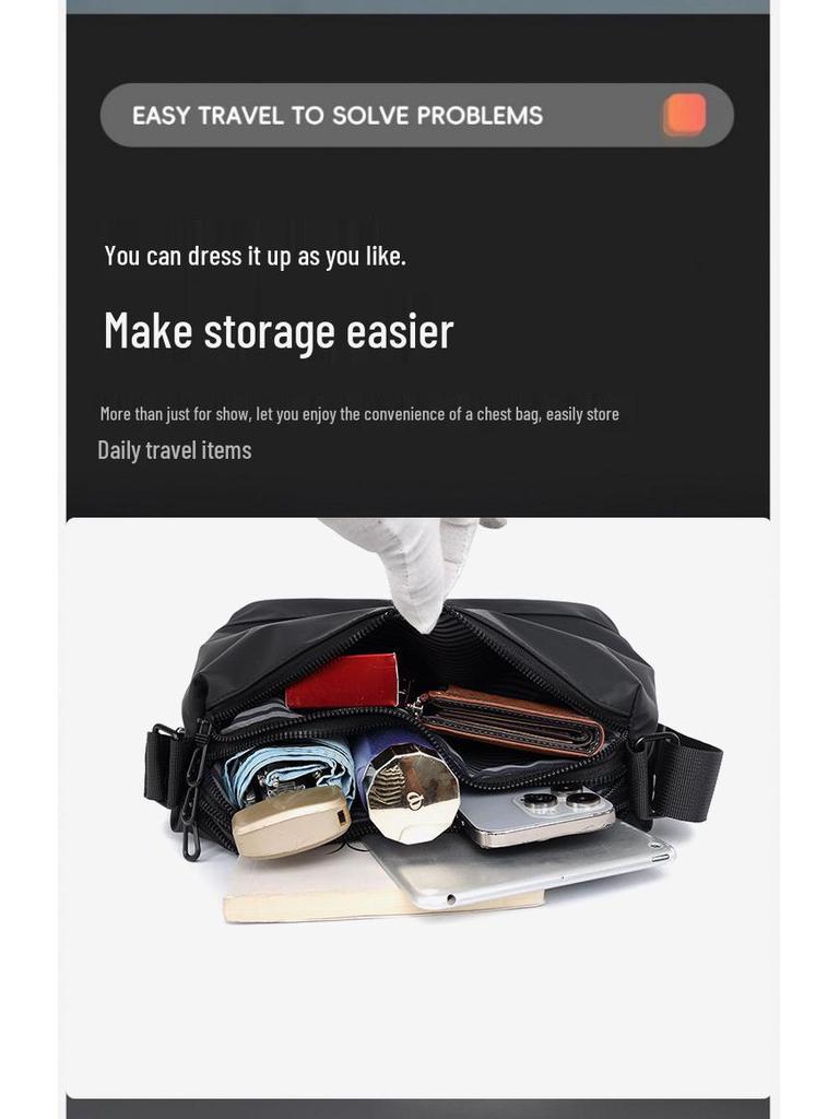 Мужская модная водонепроницаемая сумка кроссбоди из ткани Оксфорд: Деловая, Повседневная, Сумка через плечо для поездок, Путешествий