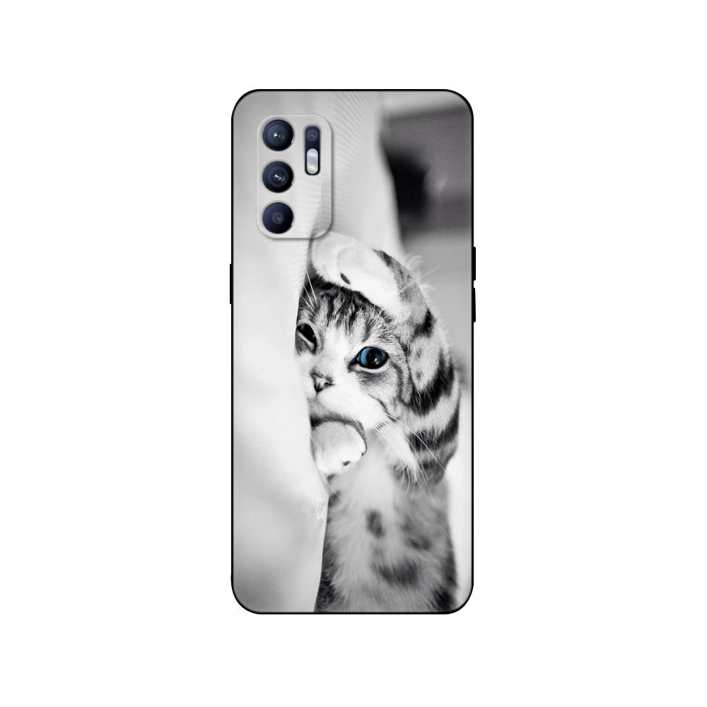 Силиконовый чехол для OPPO Reno6 4G, чехол для телефона Oppo Reno6 5G, чехол для телефона OPPO Reno6 4G, бампер CPH2235 CPH2251, черный чехол из ТПУ