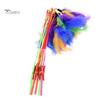 Puntos Pet Cat Puppy Teaser Bell Feather Retractable Stick Rod Funny Interactive Toy