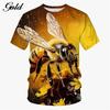 Men's T-Shirt 3D Printed Honeybee Pattern Tee Top Casual Round Neck Short Sleeve Men'swomen's Summer Comfort Breathable T-Shirt