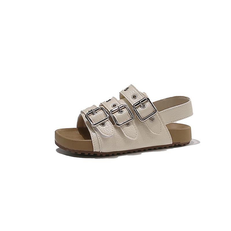 Punk Outdoor Summer Children's Platform Sandals Trendy Rivets Buckle Beach Shoes Boy Non-Slip Girls Casual Wading Sandals J03314