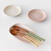 Nicot Wood 2-person Round Spoon Set, Ivory, Light Gray, 2 Types of Spoons + 2 Types of Chopsticks, 1 Set, Korean Popular Tableware