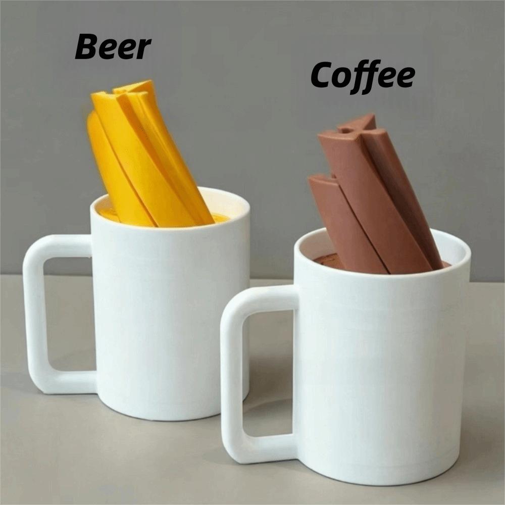 Simulated Coffee Cup Coffee Spill Toy Keychain Portable Desktop Ornament Kids Gift
