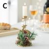 Christmas Golden Wrought Iron Candle Holder Window Table Decor Arrangement Christmas Decorations for Home Xmas Ornaments