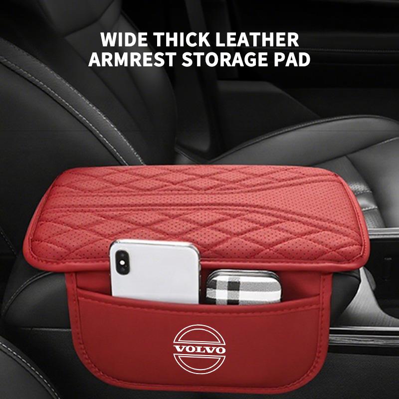 For Volvo Leather Car Armrest Box Pad Auto Arm Rest Mat Car Accessories S60 S80 S90 C30 XC40 XC60 XC70 XC90 V40 V60 V90 T6