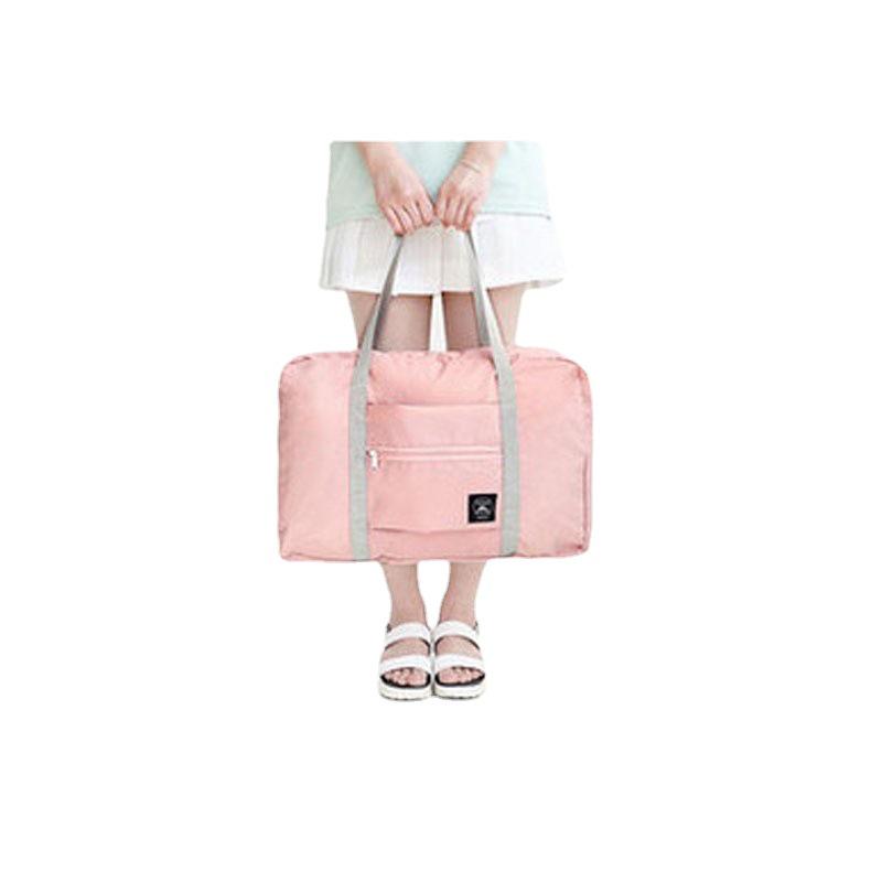 Korean Style Foldable Travel Organizer Bag - Jacquard Clothes Storage