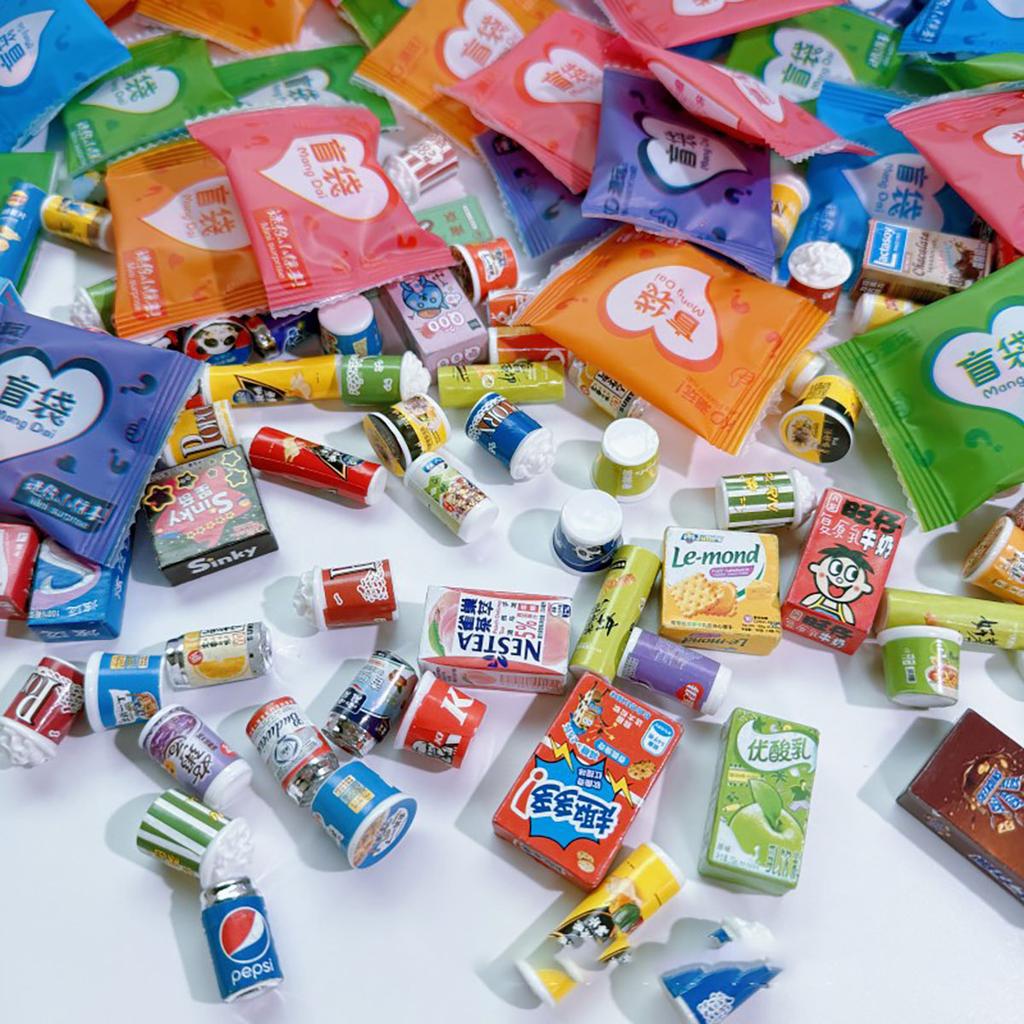 Мультяшный Миниатюрный Супермаркет Еда Маленькое Животное Мини Случайный Стиль Сюрпризы Модель Украшения Детский Подарок