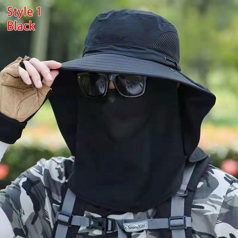 1 шт. солнцезащитная кепка для рыбалки с маской, анти-УФ-защитная походная кепка, летняя кепка для женщин и мужчин