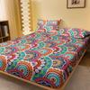 1 Simple Modern Bohemia Printed Matte Fitted Sheet, Bedroom Printed Bed Cover, Bedding (Excluding Pillowcases)