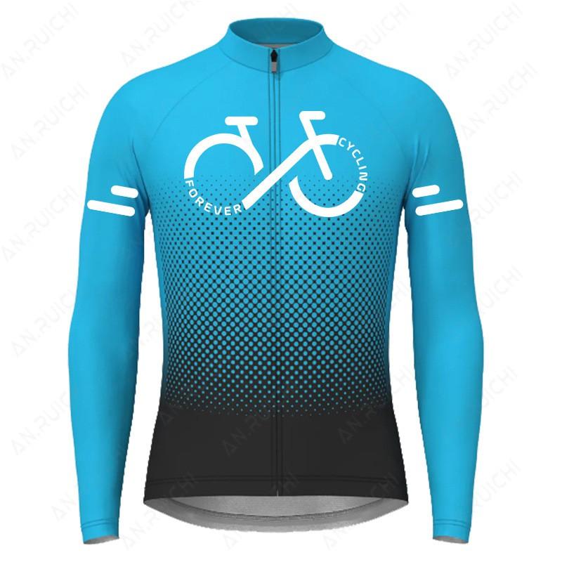 Gradient Long Sleeve Cycling Jersey Breathable Road Mountain Bike Shirt Men Women