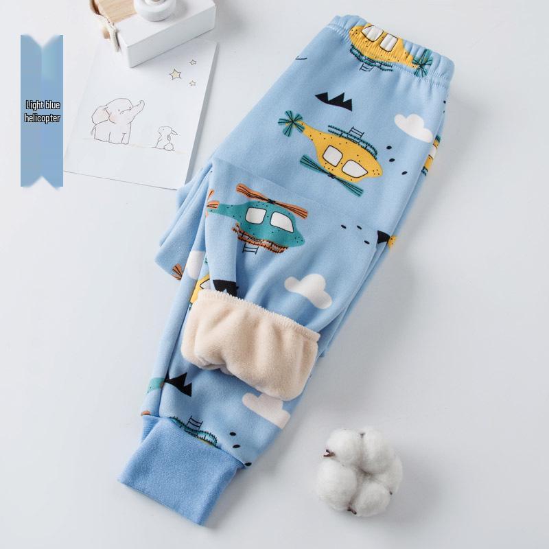 Детские зимние брюки на флисе - Толстые, теплые, с принтом для мальчиков и девочек