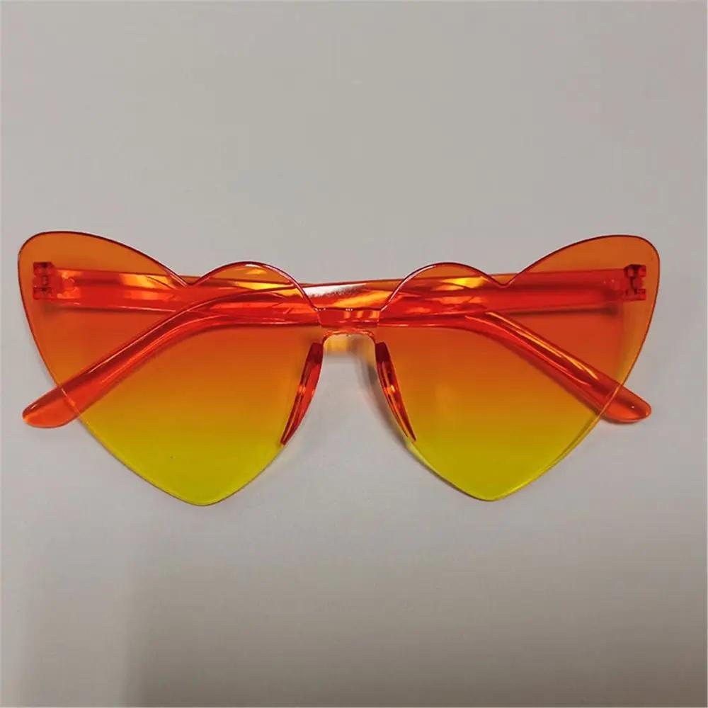 UV Protection Lightweight Comfortable Durable High Quality Multi Colored Lenses Female Male Sun Glasses Heart-shaped
