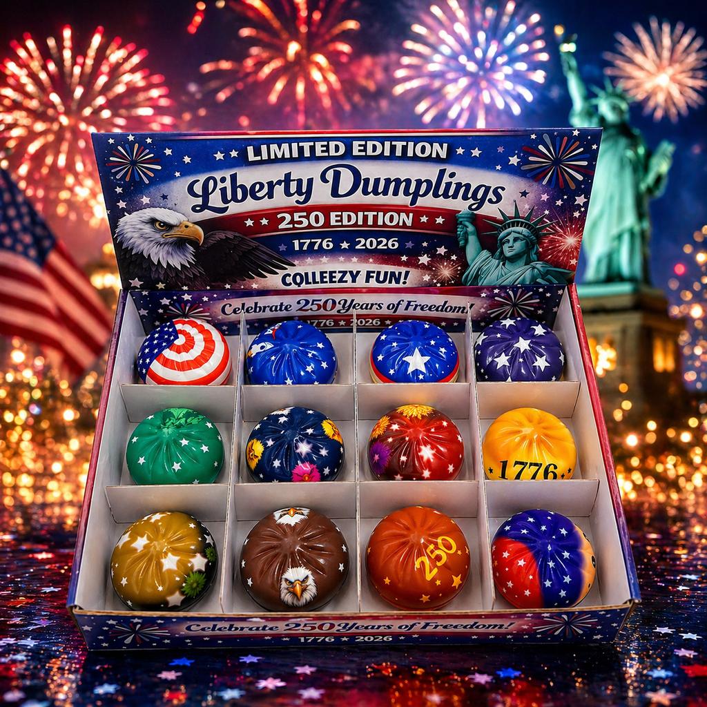 250-летие США. Liberty Dumplings 12 шт. Сквиши Игрушка-антистресс | Статуэтка Орла с Флагом США Сжимаемая Игрушка для Снятия Стресса Подарок для Детей и Взрослых