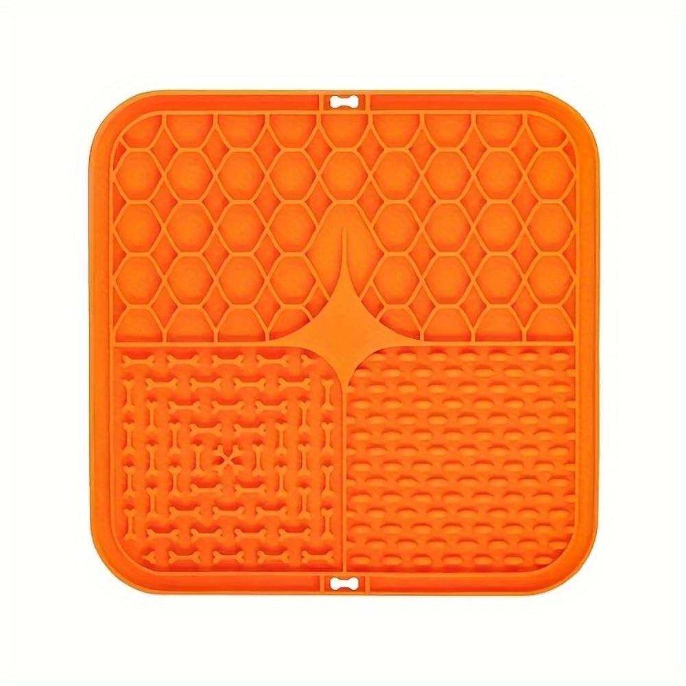 Силиконовый коврик для вылизывания для собак, коврик для медленного кормления для снятия стресса и тренировки, дизайн с присосками против заглатывания, нескользящая миска для еды для собак