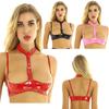 Adults Womens Adjustable Spaghetti Shoulder Straps Bra Top Halter Neck Open Cup Bralette Lingerie