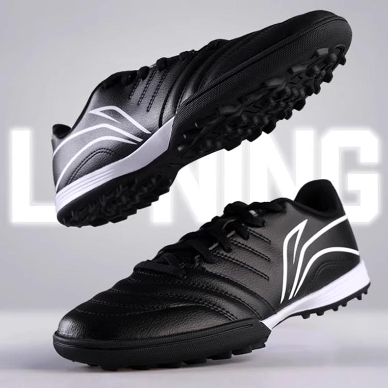 Li Ning TF Искусственный газон для поля с искусственным покрытием Амортизация Скольжение Устойчивость Покрытие Футбольные бутсы Мужские Черно-белые TSTU039-1