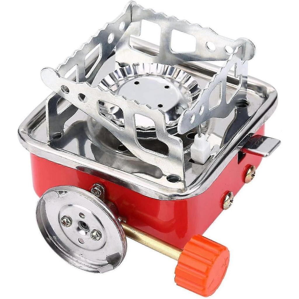 Camping Gas Stove - Mini Portable Outdoor Folding Metal Oven, Oven Adapter And Carrying Case
