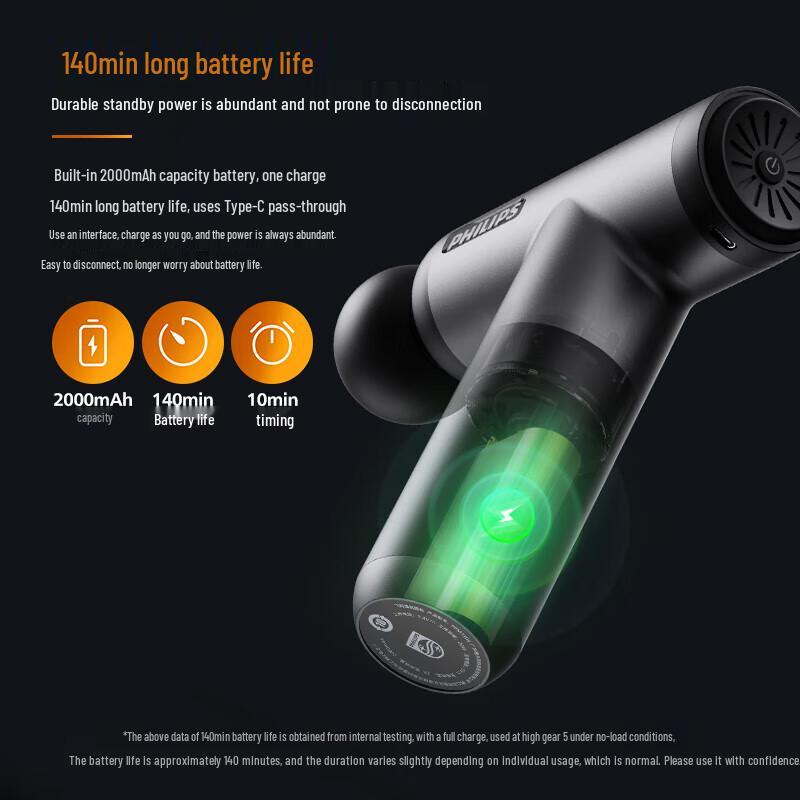Philips Перкуссионный массажер для мышц, штекер CN (адаптер в комплекте)