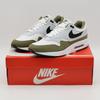 FD9082-102 Nike Air Max 1 Белый Черный Чистый Платиновый Средний Оливковый (Мужской)